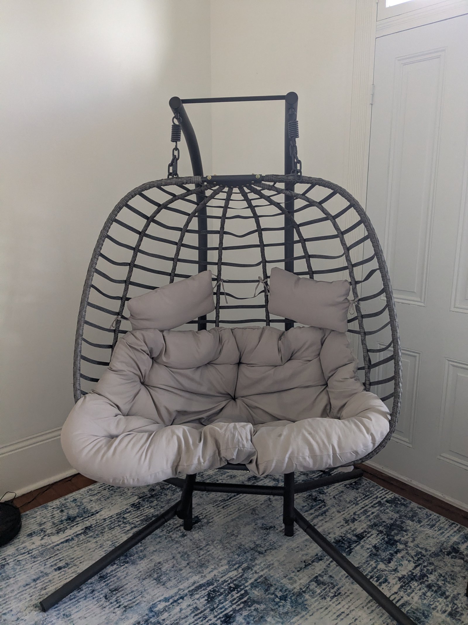 Double hanging egg chair (2-seater)