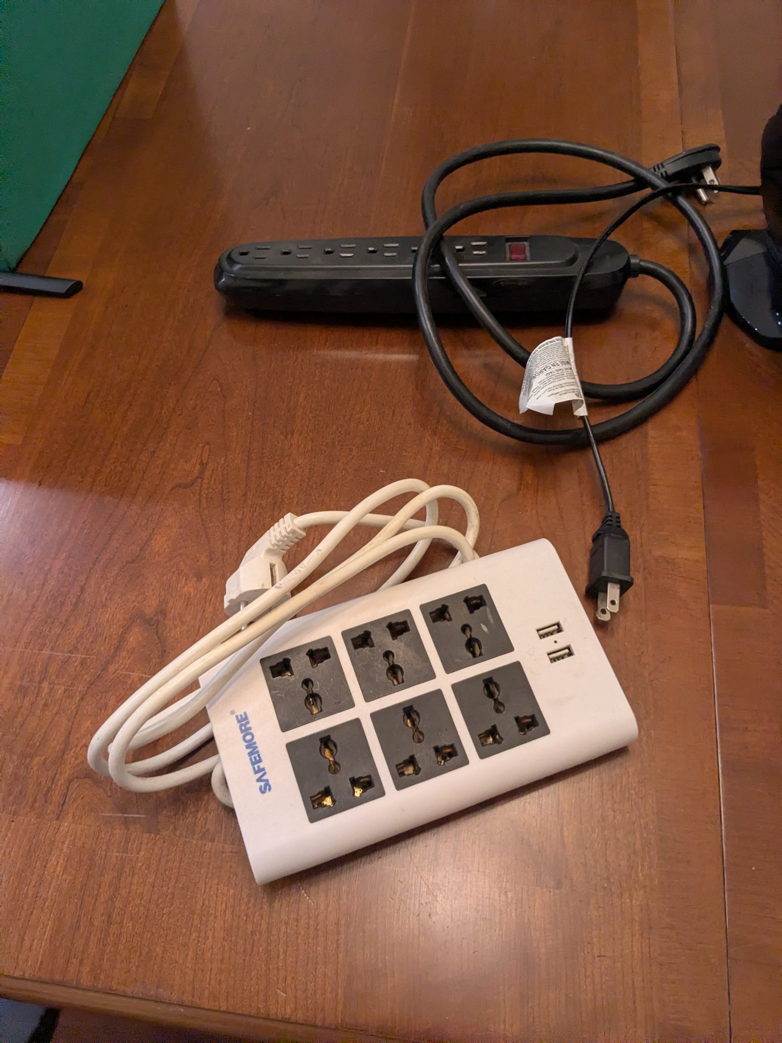 Power strip + universal surge protector (x2)